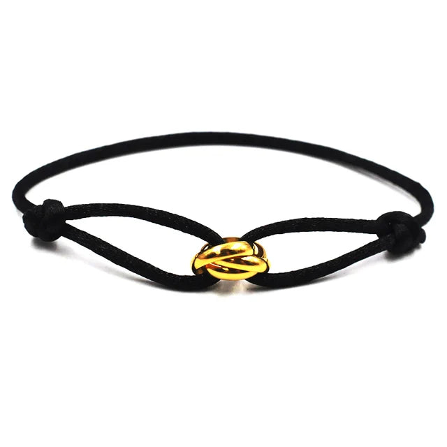 Rope Armband Zwart Goud